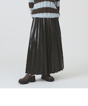 メタリックプリーツスカート