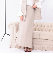 リネン タイトロングスカート