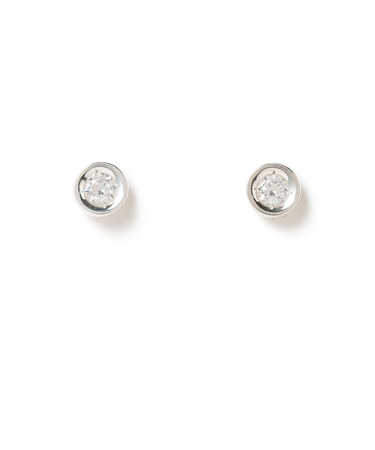 シルバー CZ ピアス