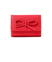 【WEB限定】Hashibami / レザー リボン 3つ折り 財布