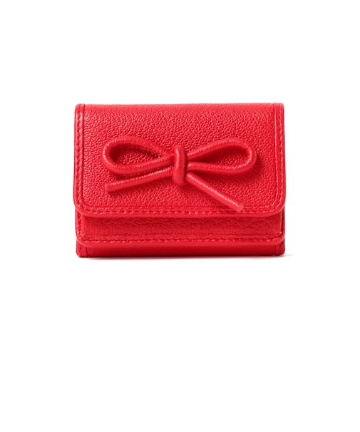 【WEB限定】Hashibami / レザー リボン 3つ折り 財布