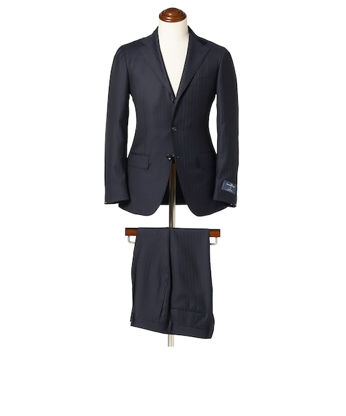 Ermenegildo Zegna ウール シャドーストライプ スーツ