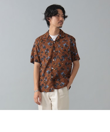 フラワープリント ショートスリーブ シャツ