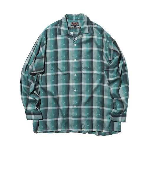 Open Collar Sashiko Ombre