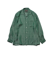 Open Collar Cupro Dot Zigzag Pattern