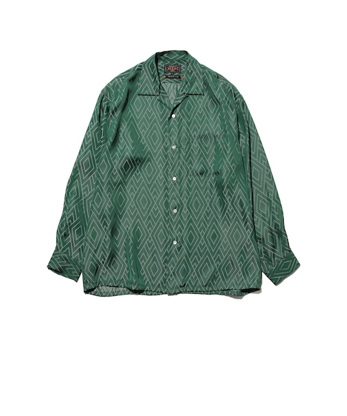 Open Collar Cupro Dot Zigzag Pattern