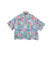 Cabana Boy-SHT Patchwork Madras Pink