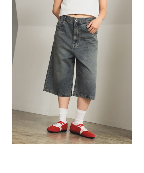 デニム ハーフ パンツ