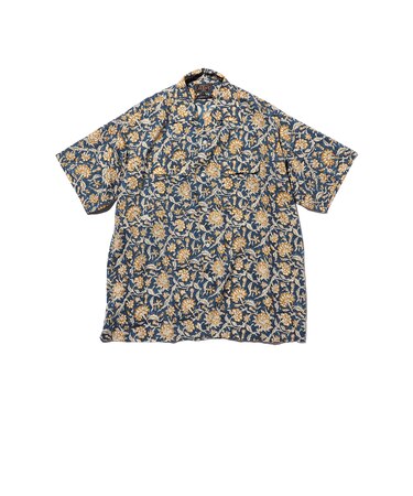 Open Collar Block Print 1