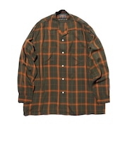 Open Collar Ombre Plaid