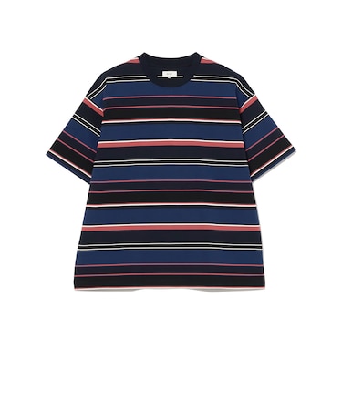 マルチ ボーダー Tシャツ 【ワイドフィット】