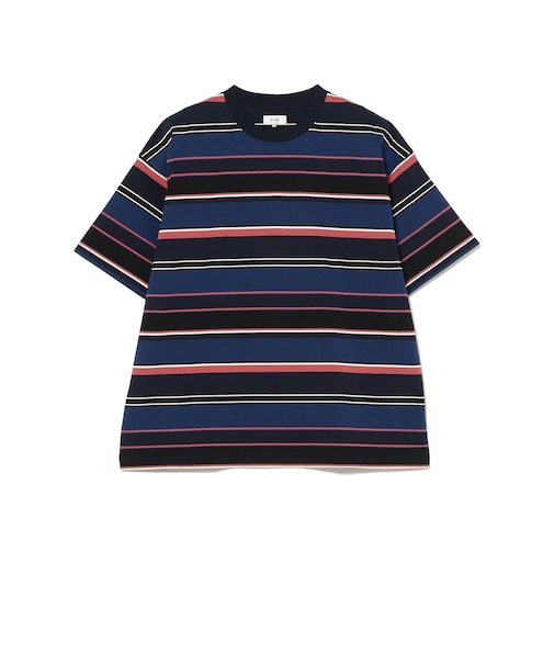 マルチ ボーダー Tシャツ 【ワイドフィット】