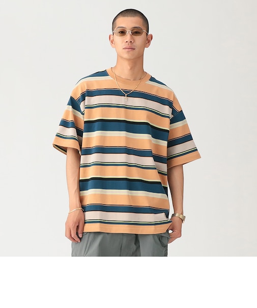 マルチ ボーダー Tシャツ 【ワイドフィット】