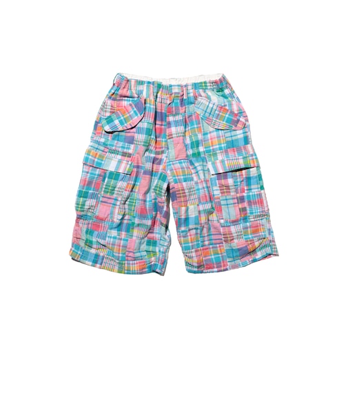 Beach 6 Pocket Shorts Patchwork Madras
