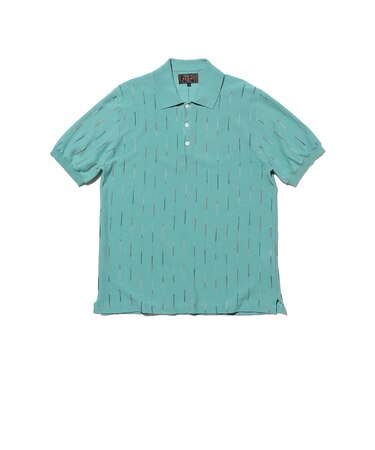 Knit Polo Kasuri Stripe