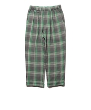 2 Pleats Relax Trousers Waffle Plaid