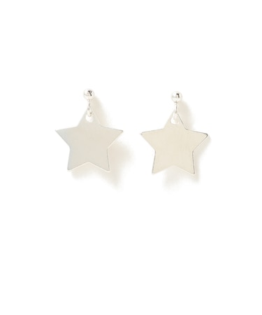 シルバー ビッグ スター ピアス