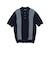 Knit Polo Front Stripe Jacquard