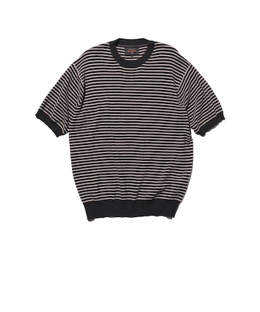 Knit Tee Dot Pattern Jacquard