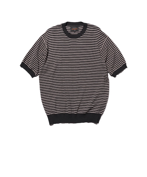 Knit Tee Dot Pattern Jacquard