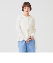 RIB レイヤード カーディガン