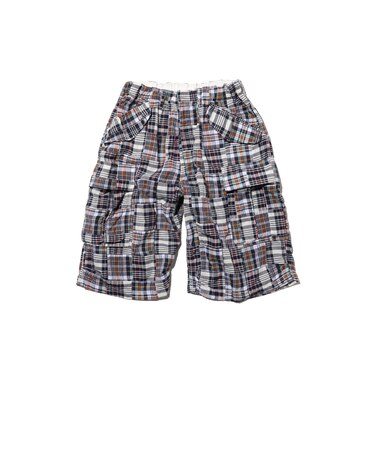 Beach 6 Pocket Shorts Patchwork Madras