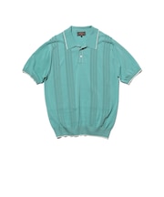 Knit Polo Raised Pattern Jacquard Line