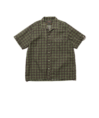 Italian Collar Mesh Print