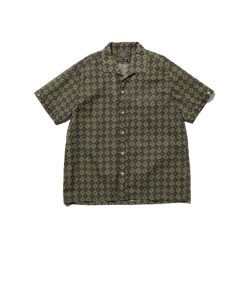 Italian Collar Mesh Print
