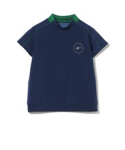 ORANGE LABEL / サッカーシャツ風 ストレッチ モックネックシャツ