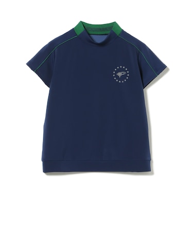 ORANGE LABEL / サッカーシャツ風 ストレッチ モックネックシャツ