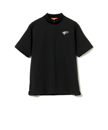 ORANGE LABEL / ヨーク異素材切り替え ロゴモックネックシャツ