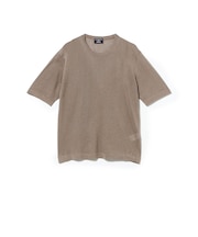 【別注】MORGANO / コットンリネン クルーネック ショートスリーブ ニット