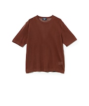 【別注】MORGANO / コットンリネン クルーネック ショートスリーブ ニット