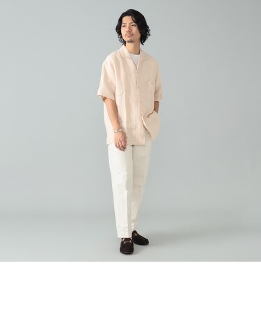 *A VONTADE / リネン イタリアンカラー ショートスリーブシャツ