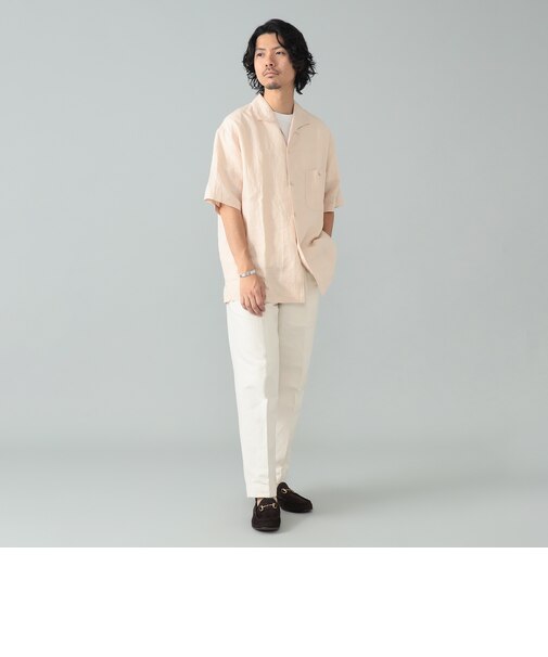 *A VONTADE / リネン イタリアンカラー ショートスリーブシャツ