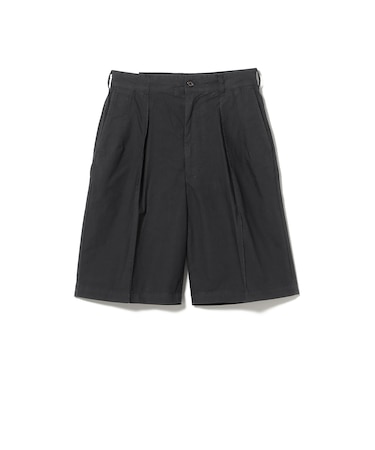 FARAH / Garment Dye Pin Tuck Wide Shorts