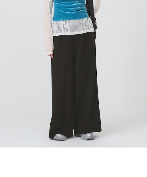 バックスリット ワイド パンツ