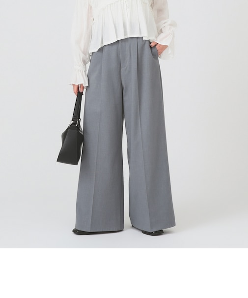 バックスリット ワイド パンツ