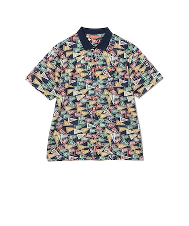 〈WOMEN〉ORANGE LABEL / フラッグ総柄 ポロシャツ