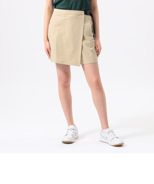 ORANGE LABEL / ベルテッド 撥水 ストレッチ ラップキュロット(UVカット・接触冷感)