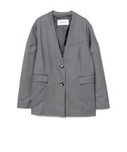 ノーカラー ビッグ ジャケット