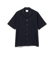 【別注】:colon / リネンコットン ギンガムチェック オープンカラー シャツ