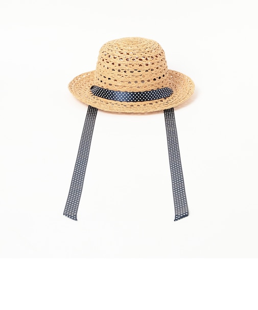【別注】cableami / RAFFIA OPEN WEAVE BRAID CROWN HAT