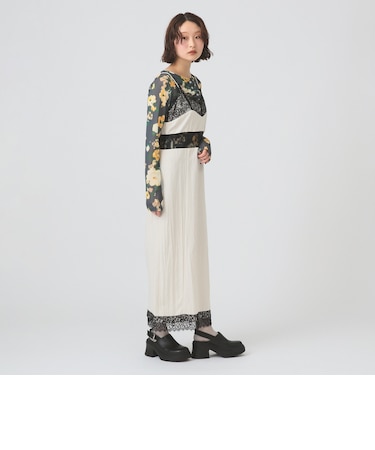 レース キリカエ キャミワンピース