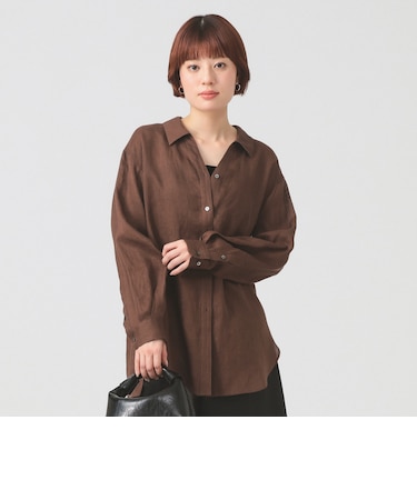 リネン スキッパー シャツ     26SS  日除け 紫外線対策 冷房対策 洗える 夏コーデ レジャー 麻