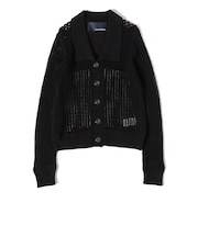 boussole / Square Mesh Chelsea Collar Cardigan