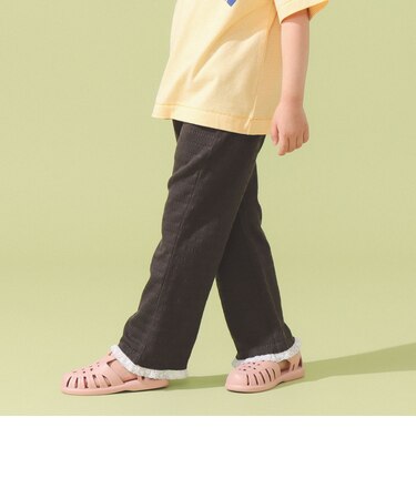 裾レース フレア パンツ (90~140cm)楽ちん / リラックスパンツ / 通学 /