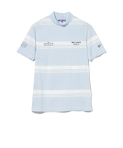 PURPLE LABEL / MONTAUK ボーダー モックネックシャツ（接触冷感・吸水速乾・UVカット）