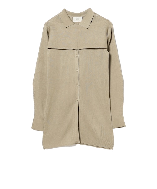 TAN / 2ピース リブ カーディガン